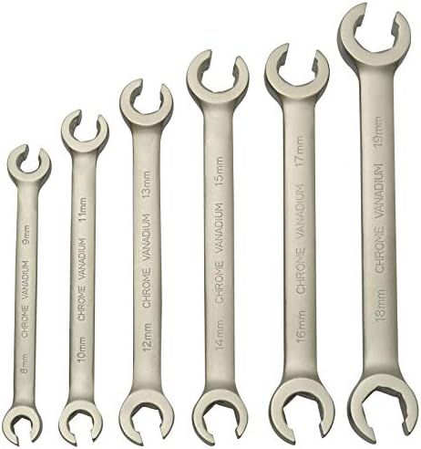 6pcs. Flare nut Wrench Set I Open Ring Wrench I Line Wrench Brake line 8-19mm
