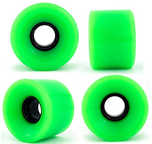 Vj Skateboard Truck And Wheel, 5.0 Skateboard Trucks (Black) W/Skateboard Cruiser Wheel 60Mm, Skateboard Bearings, Skateboard Screws, Skateboard Riser Pads (Neon Green) #TOP3