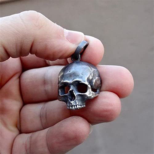 Miyu Unique Black Skull Pendant Necklace 316L Stainless Steel Pendant Mens Punk Biker Jewelry Gifts #TOP4