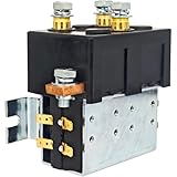 XYZIL DC182 12V 200A Forward Reversing Contactor Solenoid Compatible with Albright Monoblock Motor SPDT Compact M8 w/Integrated Bracket for Electric Vehicle Industrial Forklift Truck Airport Tractor