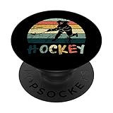 Klassisches Eishockey-T-Shirt im Retro-Vintage-Stil PopSockets mit austauschbarem PopGrip