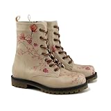 GOBY Long Boots Stiefeletten Damen mit Print | Handgefertigte Stiefel aus veganem Leder – Komfortabel, Nachhaltig & Stylisch – Einzigartiges Design für Alltag & Freizeit