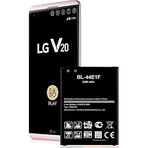 FFOGG LG V20 Battery, 3200mAh Li-Ion Battery for LG V20 BL-44E1F US996, AT&T H910, T-Mobile H918, Verizon VS995, Sprint LS997 Spare Battery Cover