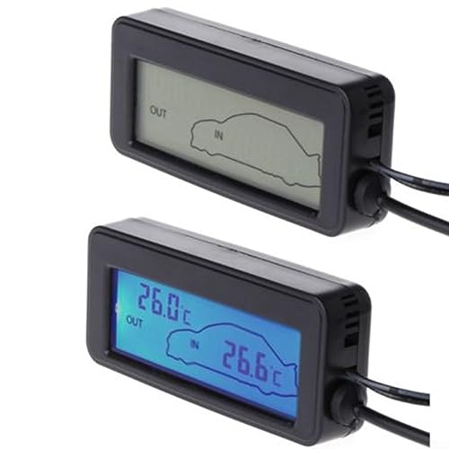 12V Car Interior And Exterior Thermometer, Car Digital LCD Display Thermometer, Inside Outside Temperature,Gauge Meter LCD Digital Display - Image 3