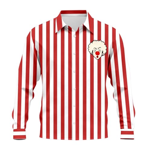 Generisch Carnival Costume Casual Long Sleeve Shirt with Car