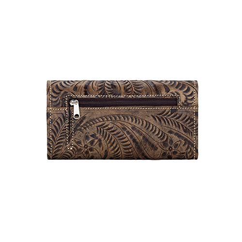 American West Women's Leather Tri-Fold Wallet Billfold Annie's Secret2