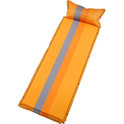 Forall-Ms Sleeping Self-Inflating Camping Mattress, Camp Bed Single Mat Air Mattress Inflatable Outdoor Portable Sleeping Mat for Hiking,L-Yellow Cover