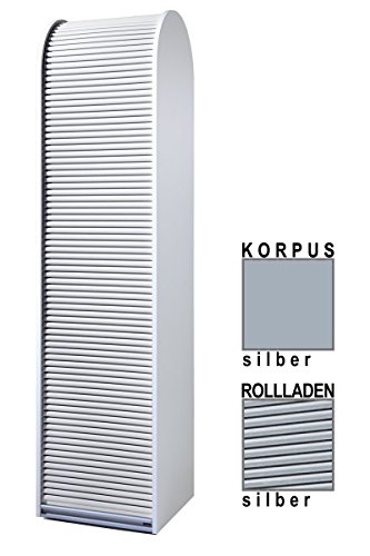 Preisvergleich Produktbild Klenk Dancer Collection - Hochschrank - Korpus: Silber / Rollladen: Silber