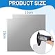 LALAGO 4 Stück 15 x 15CM 304 Edelstahlblech, 0.5mm Dicke Edelstahlplatten mit Doppelseitige Folie, Unmagnetisch Metallblech, Quadrat Metallplatte Feinblech für Reparatur, Schweißen, DIY Basteln