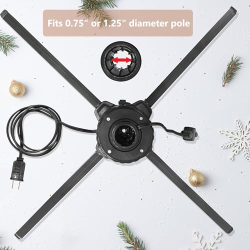 image for Stright 360 Degree Rotating Christmas Tree Stand, Revolving Artificial