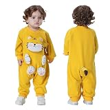Doladola Peuters Jumpsuits Outfit, voor baby meisjes en jongens,katoen Animal Rompertjes met dierenprint(3D tijger, 6-12 maanden)