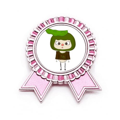 Broche en forme de haricots verts UU M en métal avec médaille de prix du gagnant