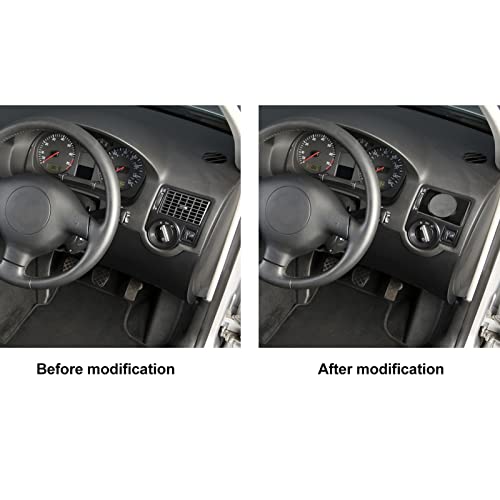 Adaptador de Pod de Medidor de Ventilação de Ar Preto Brilhante para Mk4 RHD LHD - Substituição de M