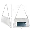 Valleycomfy Damen Clutch Silber Elegante Brauttasche Diamant Handtasche Hochzeit Abendtasche Klatsch Tasche Cluthesochzeit/Cocktail/Abschlussball/Club,Silber #1