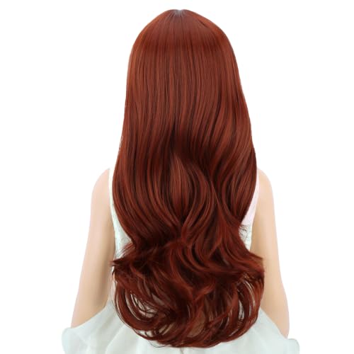 Image of PATTNIUM Brown Highlights Platinum Long Curly Middle Part Wig