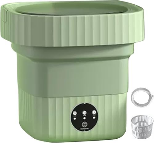 Portable Mini Washing Machine with 9L Capacity, Drainer Basket for Home, Camping & Travel - Compact, Lightweight, Efficient Clothes Cleaner