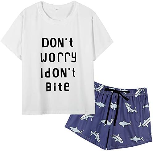 VENTELAN Women's Sleepwear Stylish Print Pajama Set Soft Plus Size Sleep Set