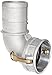 Dixon 400C-90AL Aluminum Type C Cam and Groove Hose Fitting, 90 Degree Elbow, 4" Socket x 4" Hose ID Barbed
