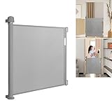 🔍【Hochwertige Material】Diese Türschutzgitter besteht aus hochwertigem, robustem und langlebigem ABS-Kunststoff. Sie ist stabil genug und gibt nicht so schnell nach. Sie hält der Zugkraft von Babys oder kleinen Haustieren stand. Sie kann Kinder vor Unfällen und Unfällen schützen auf die Treppe fallen.