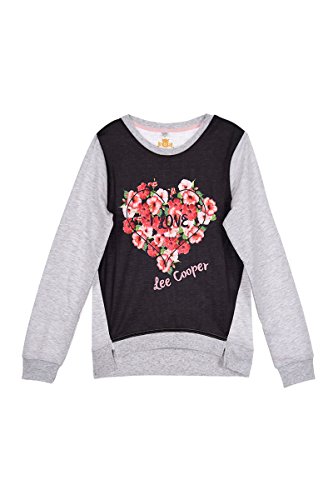 Sweat Lee Cooper fille gris disponible en taille 6 ans et 16 ans