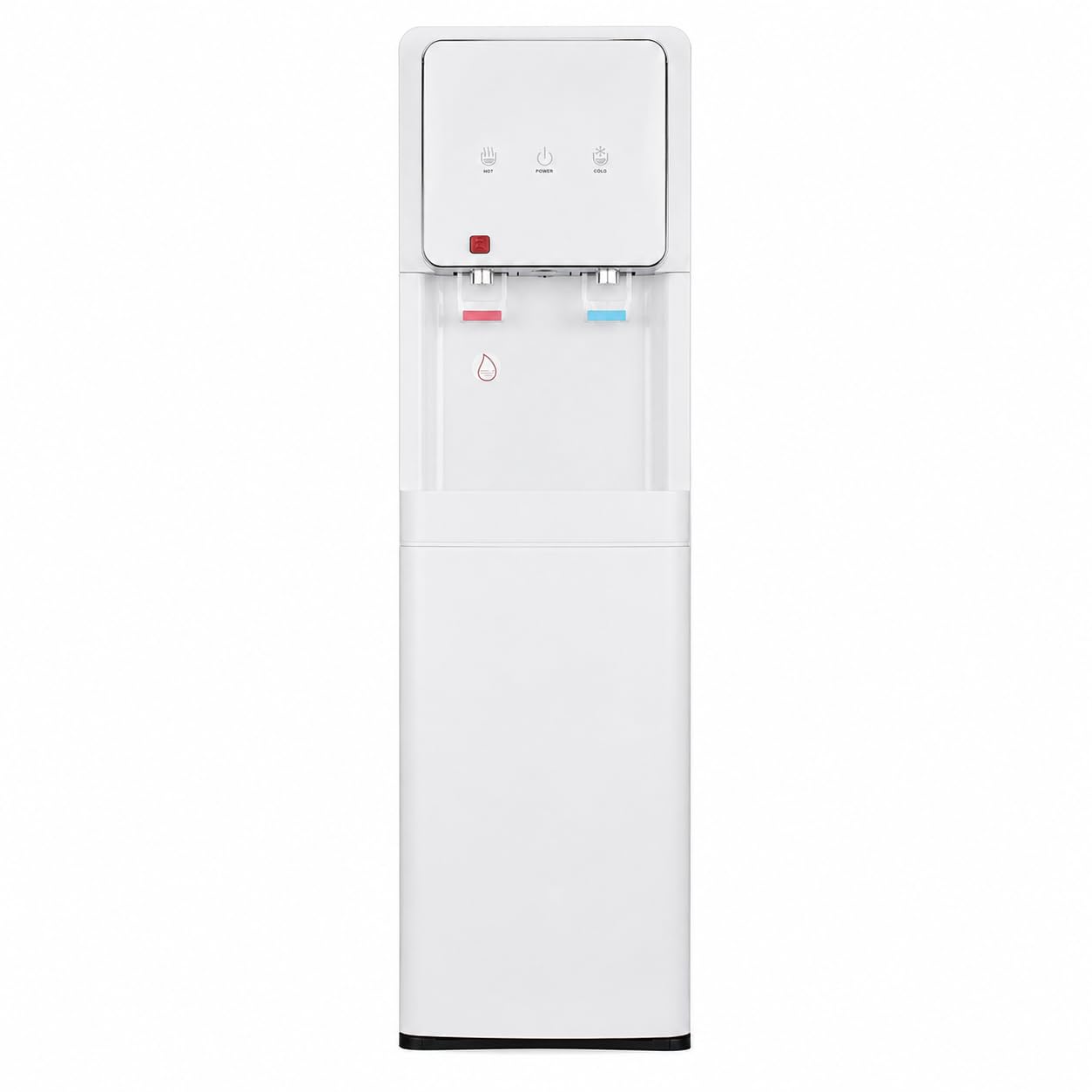 Fontana d'acqua con osmosi inversa a 5 stadi. Modello: Eco-Standard White Cooler RO 2T. Filtri Inline standard. erogazione di acqua fredda e naturale o fredda e calda.