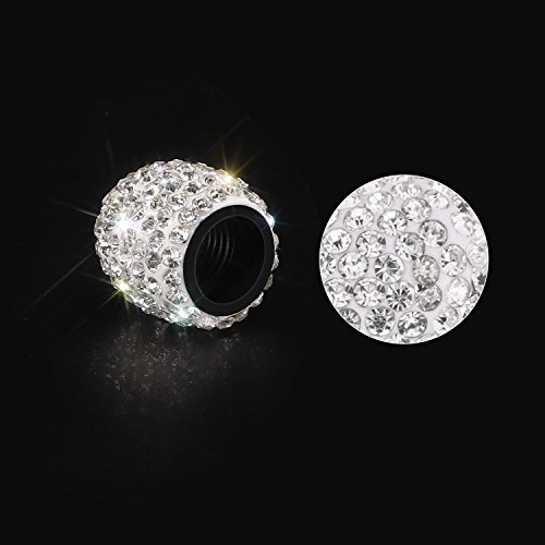 image for SAVORI Valve Caps, 4 Pack Handmade Crystal Rhinestone Tire Caps, Attra