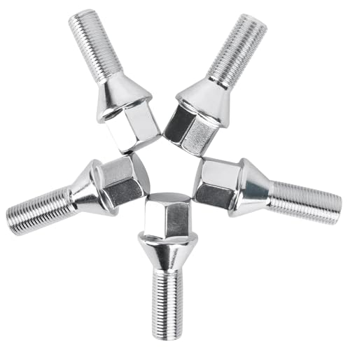 Upgraded Wheel Lug Bolts M12x1.25 28mm Replace# 611-005 Compatible for Jeep Jeep Compass Renegade Cherokee Fiat Chrysler 200 Dodge Dart Lug Nuts - 5 Pack