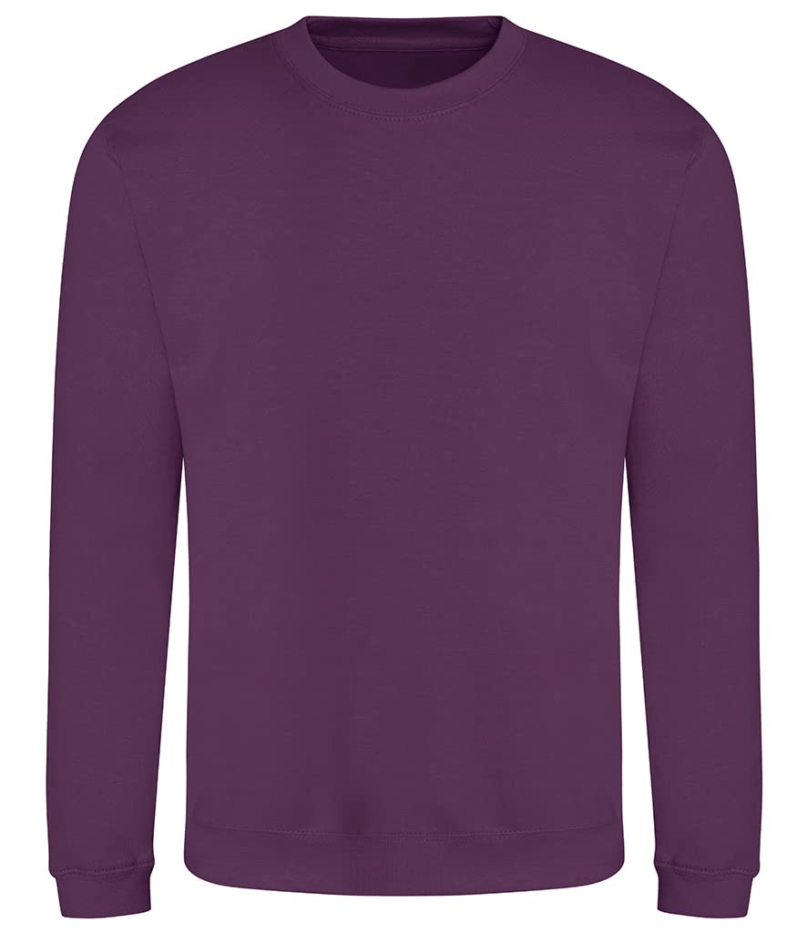 AWDis Men's Sweat Sweatshirt, Purple (Plum), X-Large
