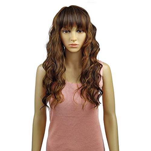 Wig female wig long curly hair Charming Natural Wavy Wigs Bangs Wigs Hair Wig Extensions wig black women P4/27/30 Multi-colored