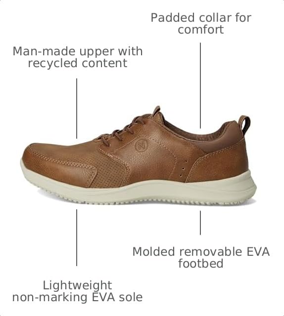 Image of Nunn Bush Conway Moccasin Toe Oxford Casual Lace Up Lightweight Athletic Style