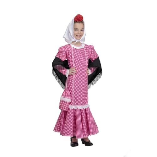 Disfraz de Madrileña Chulapa Rosa (5-6 años)