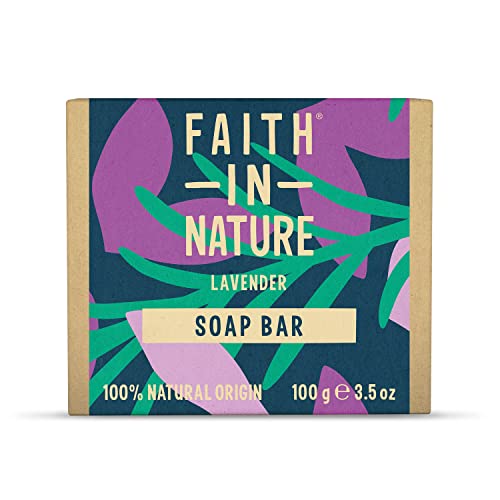 Faith In Nature Natural Lavender Hand Soap Bar Relaxing Vegan & Cruelty Free No SLS or Parabens 100g