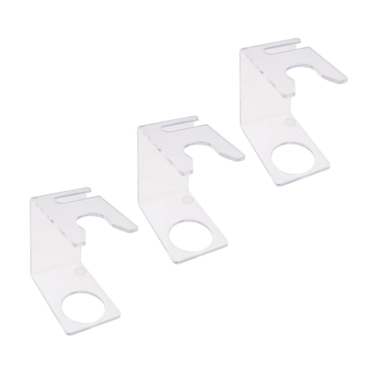 BIUDECO 3Pcs Razor and Brush Holder Stand Durable Shaving Brush Rack with Natural Upside Down Design for Faster Drying Storage for Mens Grooming Essentials