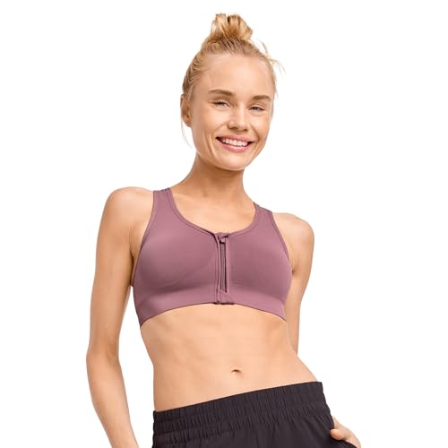 Soutien-gorge de sport sans coutures Jockey anti frottement brassière zippée devant
