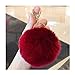 WJING Porte-clés Fourrure de Lapin Boule de Fourrure Keychain Fluffy Porte-clés for Les Femmes en Fourrure Pom Pom Porte-clés, Un Grand Cadeau for Girlfriend ami Mère Porte-clés pour l'artisanat
