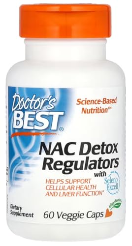 Doctor's Best - NAC Detox Regulators | Unterstützt die gesunde Entgiftung und Regulierung - 60 Veggie Kapseln