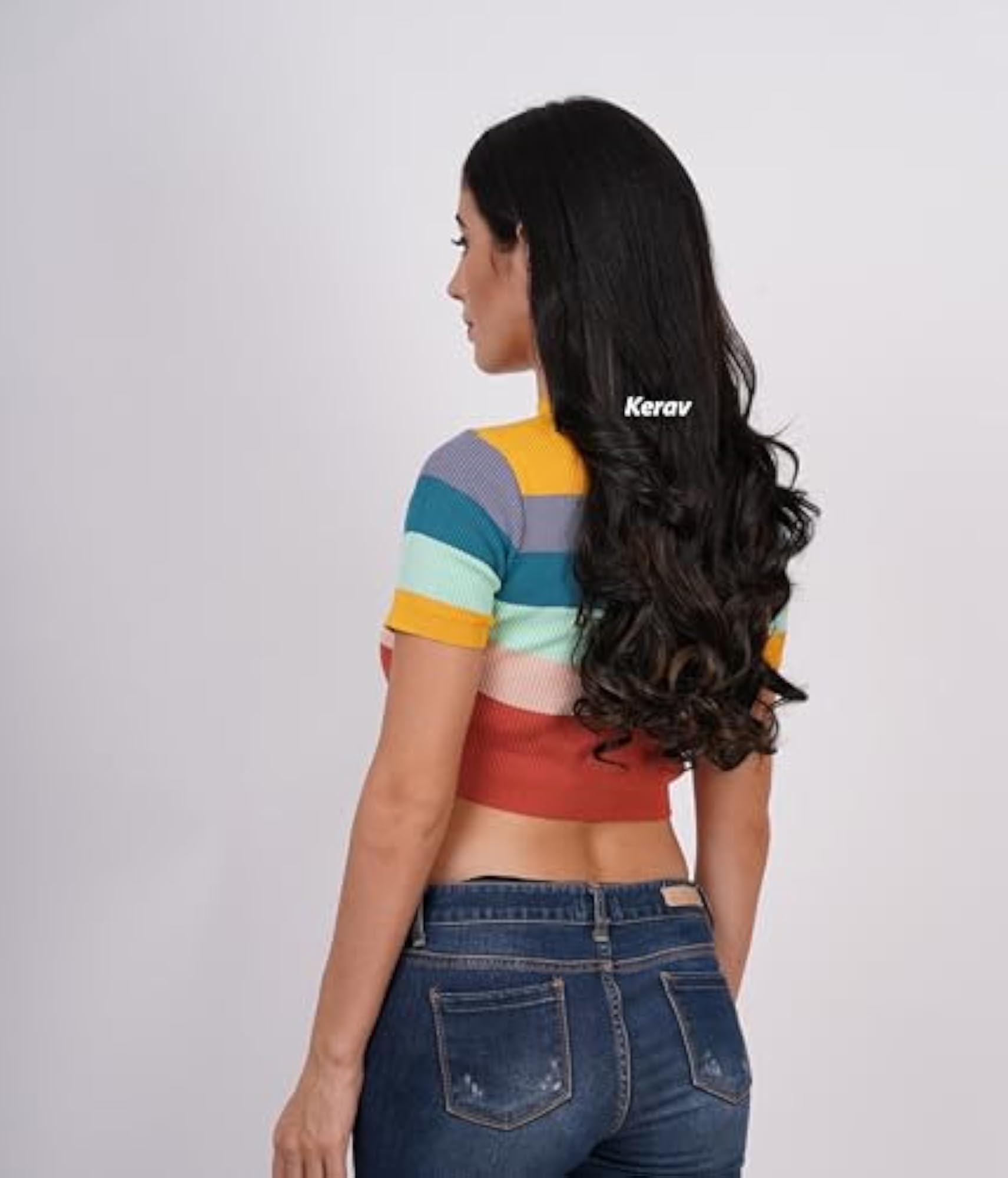 Curly Wavy Hair Extensions in Synthetic Fiber 5 Clip