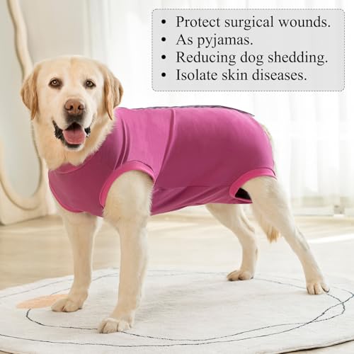 Cyponpy Hundebody Nach Op Medizinischer Body für Hunde Kastration Hündin Rüde Operationsbody Hund Body Nach Op Hund Shirt Leckschutz Wundschutzanzug für Hunde Einteiler Schlafanzug Klein Mittel Groß