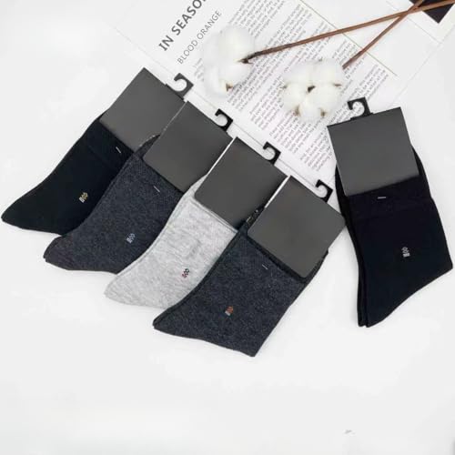 10-Pair Mens Socks Dress Crew Soft and Breathable Men's Crew Socks Trendy for Leather Shoes Sneaker Fashion Shoes Canvas Shoes
