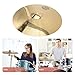 Abaodam 16 Inch Copper Plated Crash Cymbal Alloy Drum Cymbals Set for Percussion Practice and Replacement Components