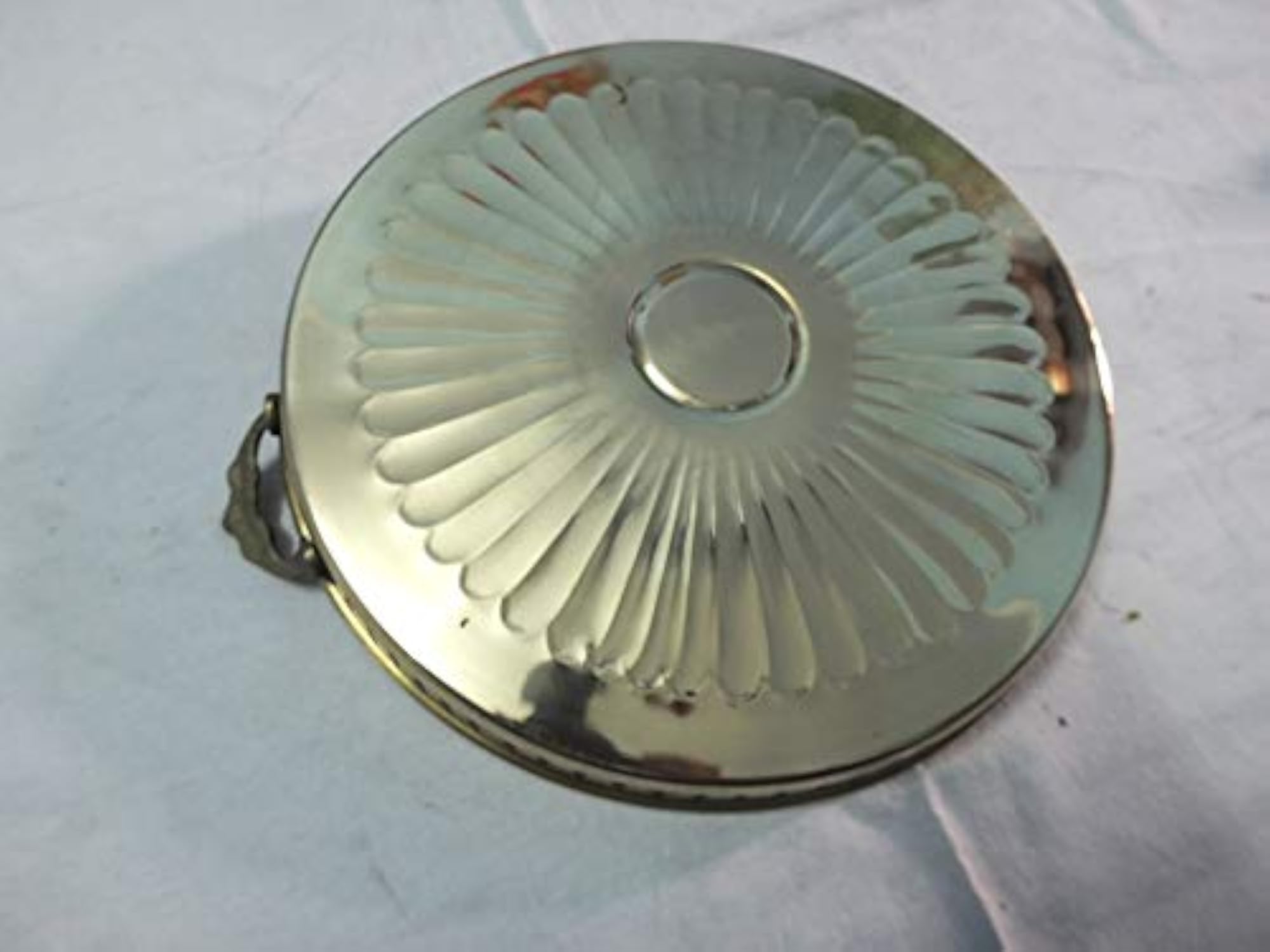 Brass Decorative Hand Made Pooja Plate, 12 Inch