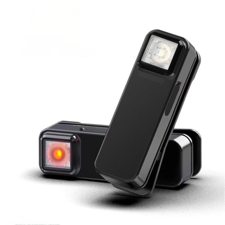 DUOJIN Waterproof Led Clip Torch TypeC Rechargeable Hand Free Pocket Torch 6 Lighting Modes 3 Brightness Levels Headlamp for Cycling Hiking Camping Walking Pets