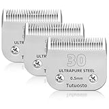Tutuosto 3Pack 30# Clipper Blades Pet Grooming Clipper Replacement Blades Detachable Blade Compatible with andis/wahl/Oster Dog Clippers