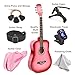 Classical Acoustic Guitar For Kids By MasterPlay- 30” Beginner Guitar For Learners- Accoustic String Starter Kit: Guitar Bag, Tuner, Strap, Extra Strings, Picks, Wash Cloth, Capo (Pinkburst)
