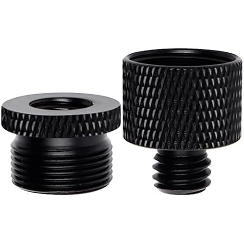 5/8 to 3/8 adapter 2 Pieces Tripod Adapter, Leryati Camera Screw Adapter Mic Thread Screw Adapter Tripod Screw Adapters, 3/8" -16 Female to 5/8"-27 Male Suitable for lamp, Camera Monitor Mic Stand Cover