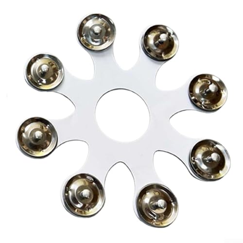 Campanas de aleación de percusión Hi Hat con sutiles mejoras de sonido de cascabel (blanco)