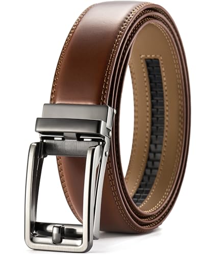 La Mejor Lista de Cinturones para Caballero , tabla con los diez mejores. 48 Cinturón Hombre, CHAOREN Cinturones Hombre Piel, Hebilla Automática Ajustable, Cinto para Hombres Traje Vestir, Cinturones para Caballero Piel Cortable, Ancho 3.5cm