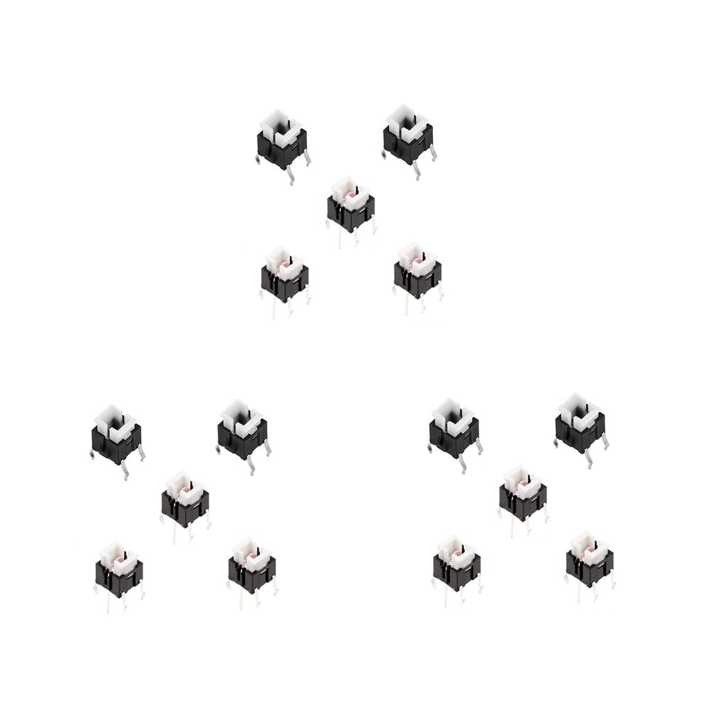 50Pcs 6x6mm Through Hole Micro Push Button Tactile Momentary Switch with LED Sample Green Yellow Red White Blue Yellow-Green - (Color: Yellow-Green Light)