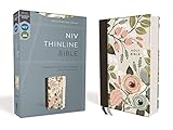 NIV, Thinline Bible, Cloth over Board, Floral, Red Letter, Comfort Print