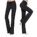 CMTOP Pantalon de Yoga Pilates pour Femmes Jambe Large, Cordon de Serrage lâche,Course à Pied, Pantalon Modal, Pantalons de survêtement décontractés pour Yoga Jogger Fitness(Noir, XL)